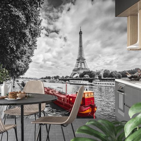 Papier peint panoramique - Paris tour eiffel - 130 cm x 86 cm (1/4)
