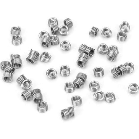 50 Stück Gewindeeinsätze, Gewindereparatur-Schutzhülsen, Reduziermuttern, Befestigungselemente M1,6 x 0,351,5D