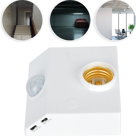 Douille E27 réglable à détecteur de mouvement infrarouge pour ampoules LED (1/5)