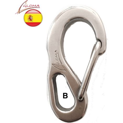 Mousqueton de pompier à fil inox A4 gloma - Longueur: 50