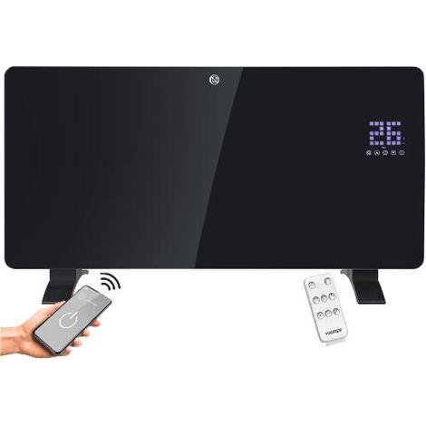 TERMOCONVETTORE DA PAVIMENTO NERO "TUFO" MAURER TOUCH WI-FI 1000/2000W