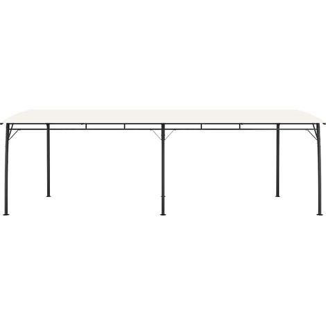 Auvent Marquise pare-soleil de jardin, Store Banne pour Jardin Balcon Terrasse, 6x3x2,55 m Crème OIB5394E (1/5)