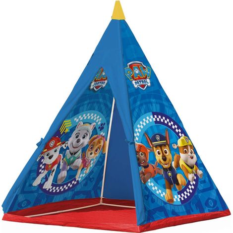 JOHN KIDS PAW PATROL TIPI PLAY TIENDA CON CHASE, ZUMA Y RUBBLE EN UN DISEÑO OFICIALMENTE CON LICENCIA, 71107, AZUL