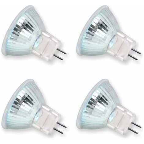 Lot de 4 Spots LED MR11 GU4 2W Blanc Froid 6000K 200LM Équivalent Halogène 10W-20V AC/DC 12V-24V Enc (1/4)
