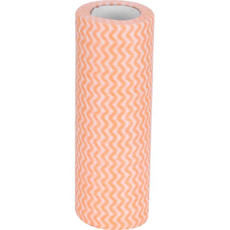 Chiffon d'essuyage non tissé jetable pour cuisine - Torchon de nettoyage lavable orange (1/5)