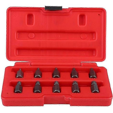 Kit de 10 extracteurs de vis de 3,2 à 10,3 mm pour goujons endommagés par la rouille. (1/4)