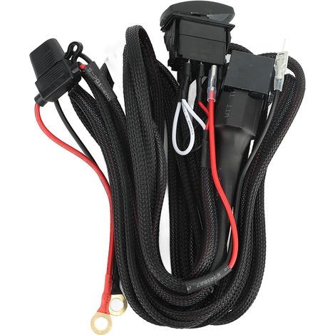 Faisceau de câbles 12V pour projecteur LED, fils 16 AWG à haute conductivité électrique pour ATV SUV Jeep Pickup (1/5)