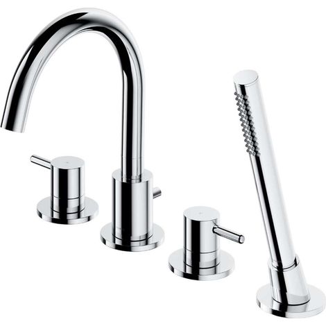 OMNIRES Y - Grifo para el borde de bañera, 4 orificios, cromo Y1232CR
