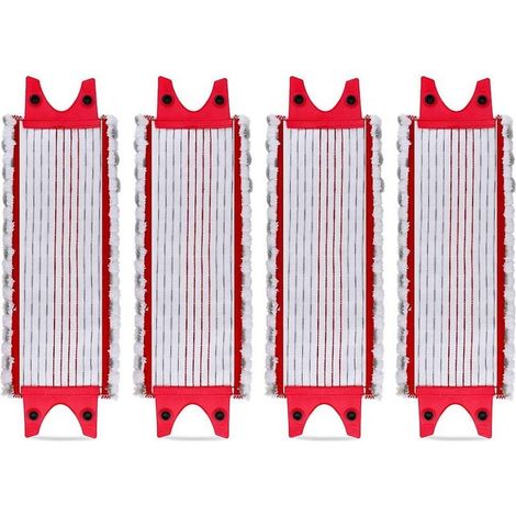 4 tampons de rechange en microfibre pour balai à essorage, compatible UltraMax et Easy Wring, lavables en machine (1/5)