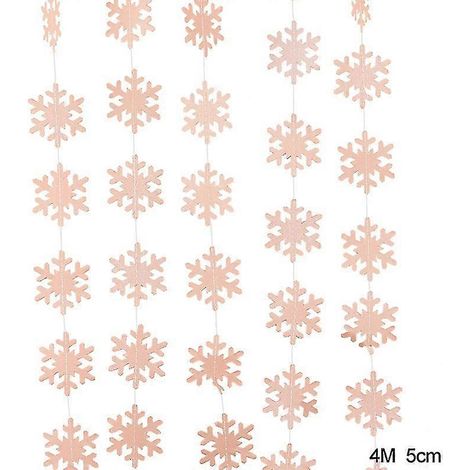 Guirlande de flocons de neige artificiels 3D en papier, décorations de Noël pour la maison. (1/5)