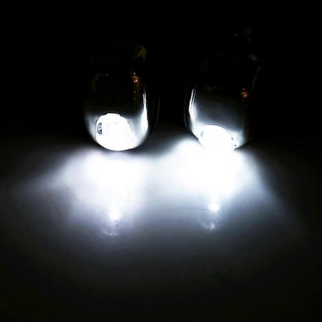 Buse de lavage pour capot/pare-brise de voiture 12 V avec lumières LED, blanche
