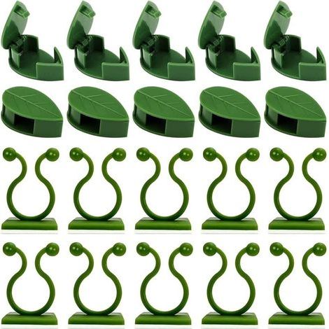 Kletterpflanzenclips, 100 Stück, selbstklebende Rankenclips, Pflanzenstütze für Kletterpflanzen im Garten, Wandmontierte Gartenpflanzenstütze (1/4)