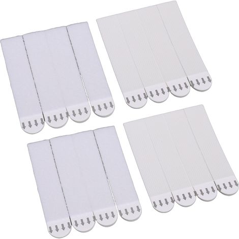 10 lots bandes autocollantes accroche tableaux velcro adhésif double face pour fixer photos déco 19x92mm (1/5)