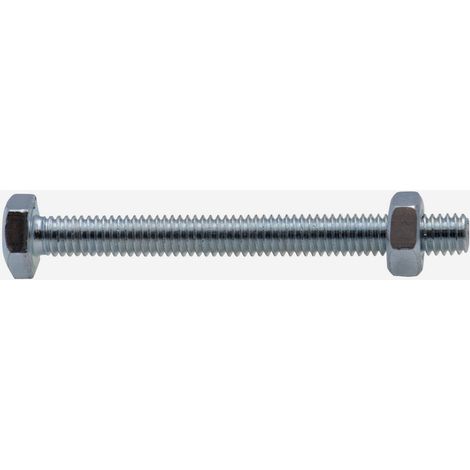 Boulon tête hexagonale Viswood finition zinguée Ø5 x 20 mm (lot de 18)