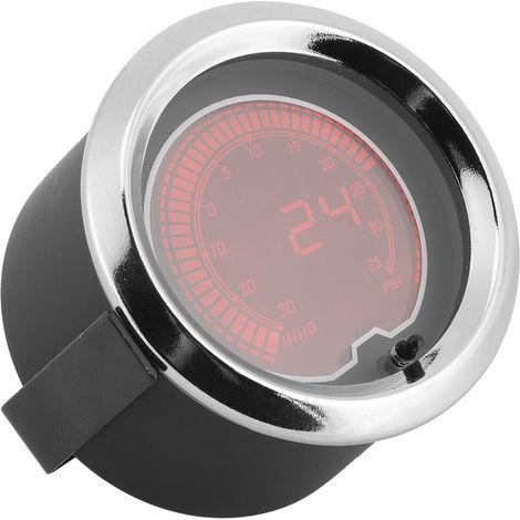 Jauge de suralimentation turbo universel 2 pouces/52mm, 7 couleurs changeantes, compteur 10000 tr/min avec écran LCD, accessoire de rechange pour voiture (1/4)