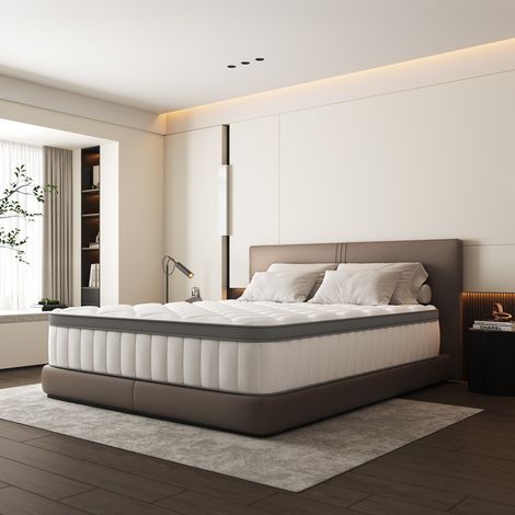Matelas 90x200 à mémoire de forme – 25 cm d’épaisseur – Mousse viscoélastique respirante et anti-allergène – Soutien orthopédique – Pour adulte et enfant – 1 place (1/5)