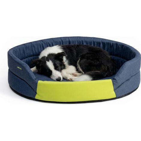 Panier pour Chien Imperméable et Antidérapant, Coussin pour Chien Entretien Facile, Matelas pour Chien sans Rebords à Entrée Basse, Lavable jusqu'à 30°C, Léger pour Voyage, Tailles S-M-L (1/5)