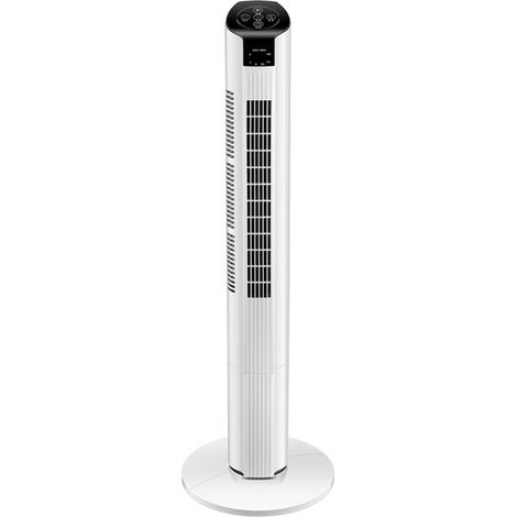 Ventilateur tour silencieux avec télécommande, 3 vitesses, affichage numérique, sans pale, pour maison, bureau, chambre, salon