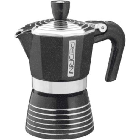 Macchinetta Caffettiera Caffè Infinity Rock Nera 2 Tazze