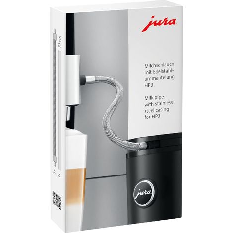 Tuyau à lait avec gaine en acier inoxydable HP3 – 1 pièce – 24114, argenté (1/3)