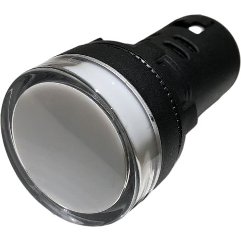Voyant Led Blanc 12vca-cc Pour Armoire électrique - étanche Ip67 - Perçage 22mm