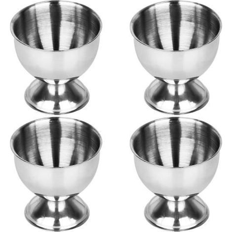 Coquetier, Plateau À Oeufs - Coquetier En Acier Inoxydable - Va Au Lave-Vaisselle (4 Paquets) (1/4)