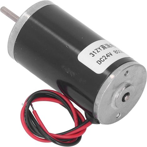 Moteur DC 24V à aimant permanent, tube acier 31ZY, miniature, vitesse variable, sens bidirectionnel, couple élevé 8000 tr/min. (1/5)