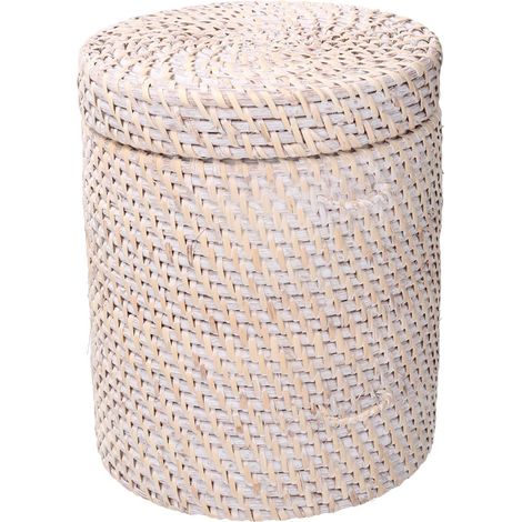 Scatola rattan algarve bianco tondo cmø20h24 (1/2)