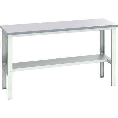 Bott 41003665.16V Cubio Adjustable Bench with Half Shelf, Laminate Top 2000 x 750mm