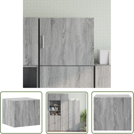 The Living Store Armoire murale sonoma gris 45x42,5x40 cm bois d'ingénierie - Armoire Murale - Meuble De Rangement - Étagère Murale - Rangement Mural - Placard Suspendu (1/5)