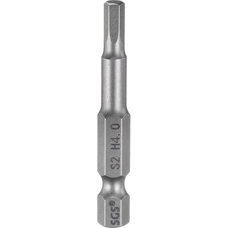 Embout de Tournevis Hexagonal 4mm Métrique Pointe Plate 1/4" Tige Hexagonale 50mm (2") Longue Magnétique Embouts de Tournevis à Douille Hexagonale (1/5)