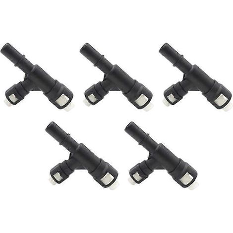 Lot de 5 raccords de tuyau de chauffage pour Chevrolet, GMC, Cadillac, Suburban, Escalade, Tahoe et Yukon (2002-2014), références 15055342 et 15055343, noir, EK (1/5)