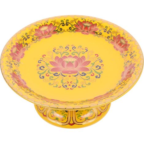 à fruits en céramique jaune à motif de lotus unique idéal (1/5)