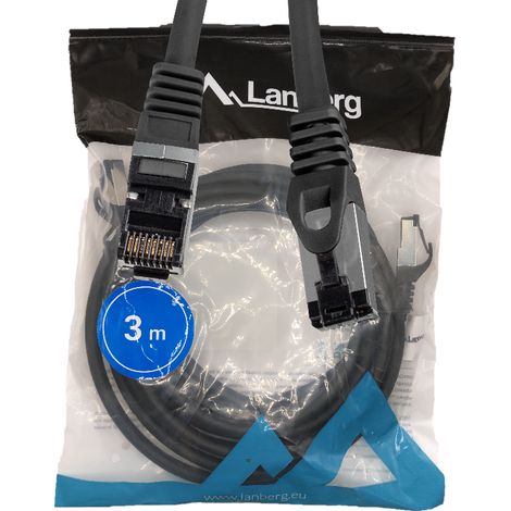 Cavo LAN internet RJ45 patchcord Cat.8.1 sftp nero 3m (1/5)