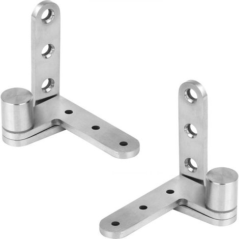 Set mit 2 Edelstahl-Drehtürscharnieren, 1 x links, 1 x rechts (1/5)
