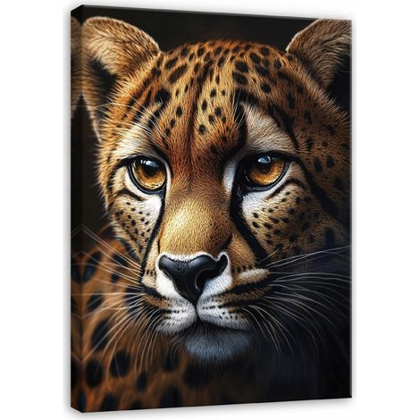 Peinture jaguar animaux 3d pour chambre salon cuisine sur toile 120x80 (1/3)