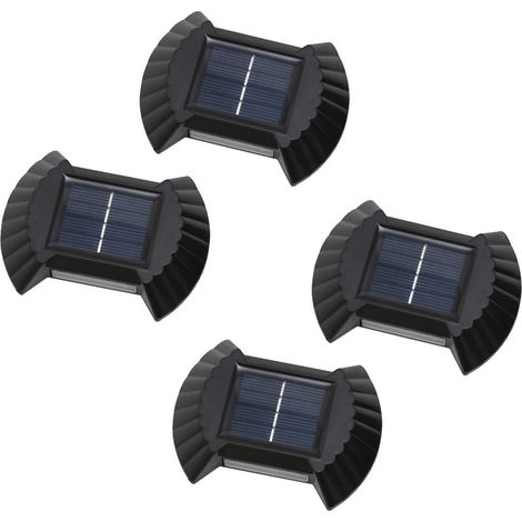 Lampe Murale Solaire - Éclairage Bidirectionnel Haut/Bas - Étanche IP65 - Pour Jardin Terrasse Porche - 4 Pièces (1/5)