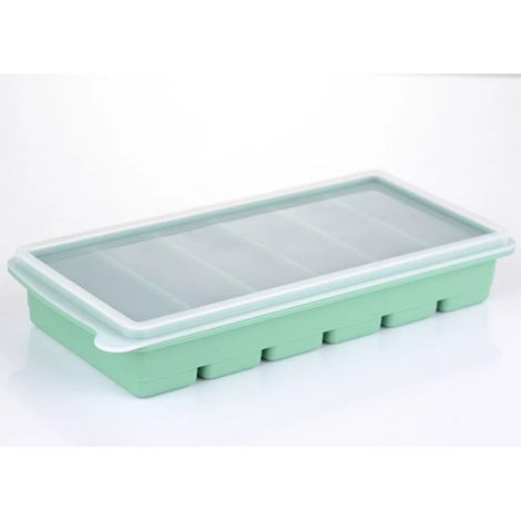 Lot de 2 bacs à glaçons avec couvercles pour fabriquer de gros glaçons faciles à démouler. (1/5)