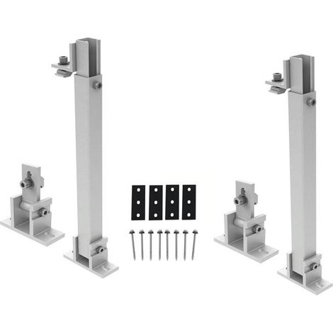 Support de montage pour panneau solaire photovoltaïque Toit plat ajustable (1/4)