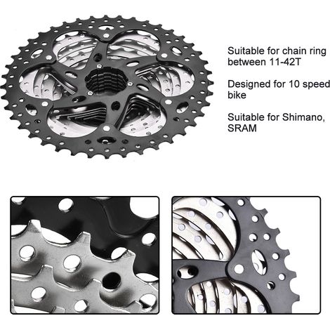 Cassette de roue libre ZTTO pour vélo, 10 vitesses, pignon 11-42 dents, accessoire de rechange (1/5)