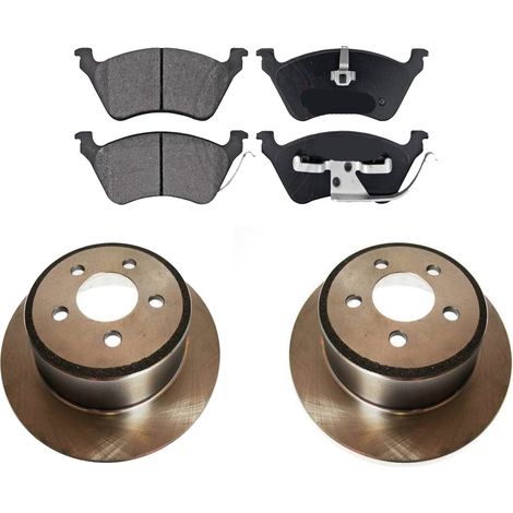 Kit Pastiglie Pattini Pasticche e Dischi Posteriori compatibile con JEEP CHEROKEE (KJ) - DISCHI + PASTIGLIE OEM: FDB1475, FDB1660 / 18199 /SOSTITUZIONE DIRETTA/BASSA POLVERE/SILENZIOSO (1/5)