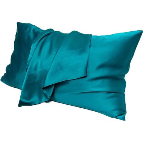 Taie d'oreiller en soie, 1 pièce, 51 x 76 cm, soie de mûrier, taie d'oreiller avec fermeture éclair, douce, agréable pour la peau, convient à la peau et aux cheveux (16)