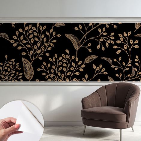 Papier peint autocollant adhésif avec imprimé installation simple qualité excellente sans désordre Élégance botanique 250x104 cm (1/5)