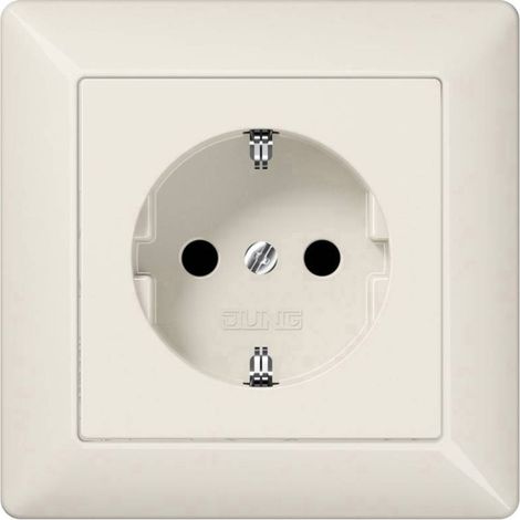 Jung 1 parte Frutto Presa schuko Bianco crema AS1520 1 pz. (1/2)