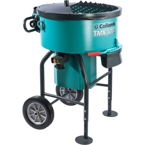 Collomix – Bétonnière électrique 1000W – Pour mortiers souples et bétons – Ouverture coulissante pour vidage facile – Manchon pour aspirateur (1/5)