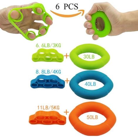 Main Grip Entraînement,doigt à Bandes résistance extensible anneau renforcement musculaire poignet rééducation Dispositif (1/4)