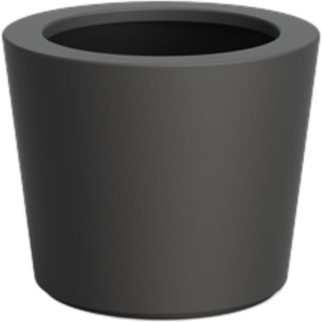 Adezz Conic mit Boden Pflanzgefäß Fiberglas Pflanzkübel 630x520 mm schwarz