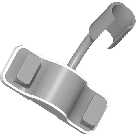 Shower Holder, ABS Shower Wand Holder with 360° Rotating Adjustable Arm, Enlarged Panel 120 x 95 mm, Wall Mounted without Holes for Bathroom Use (GRAY) (1/5)
