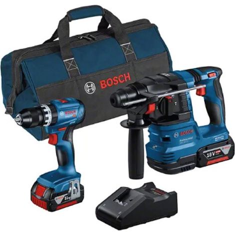 BOSCH-B KIT TRAPANO + TASSELLATORE 18V