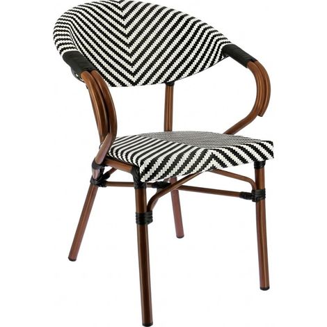 Fauteuil MADELEIN en Textilène style bistrot pour extérieur